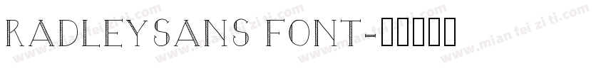 RadleySans Font字体转换